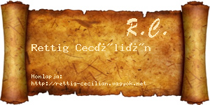 Rettig Cecílián névjegykártya